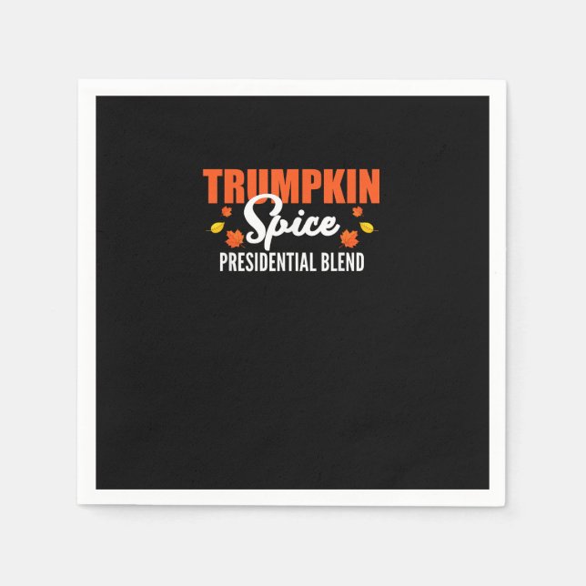 Trumpkin Spice Halloween Thanksgiving Funny Napkin (Front)