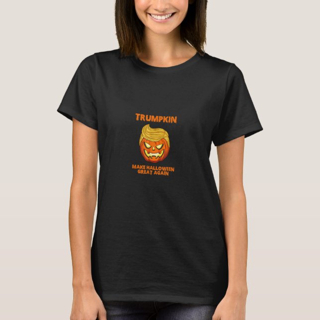 Trumpkin Usa Make Halloween Great Again Funny T-Shirt (Front)