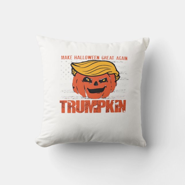 Trumpkin Usa Make Halloween Great Again Funny Throw Pillow (Front)