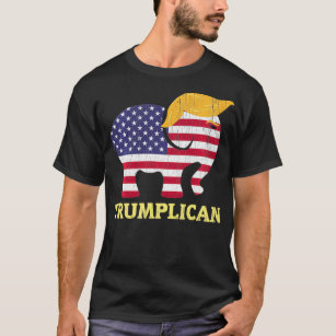 Trumplican Elephant Trump Hair 2020 Election Repub T-Shirt