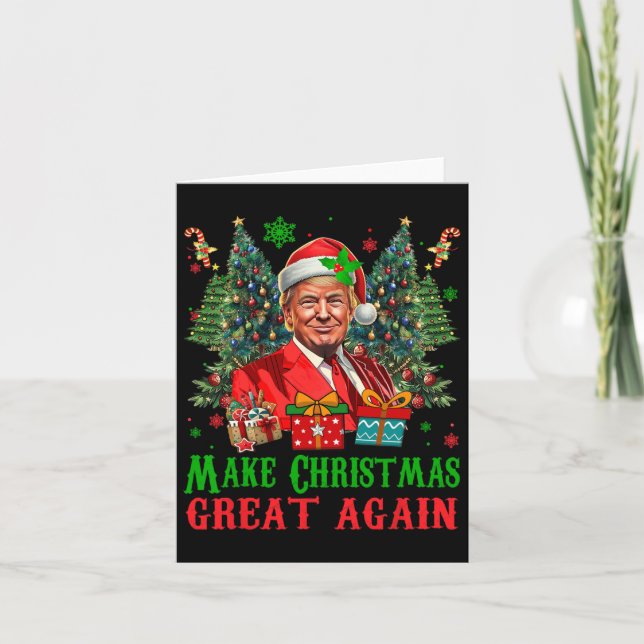 Trumpmas Make Christmas Great Again Santa Claus Do Card (Front)