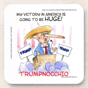 Trumpnocchio Funny Donald Trump Items Coaster