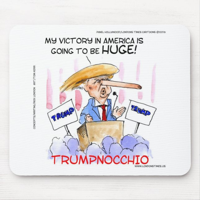 Trumpnocchio Funny Donald Trump Items Mouse Pad (Front)