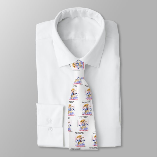 Trumpnocchio Funny Donald Trump Necktie (Tied)