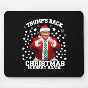 Trumps Back Christmas Is Great Again Funny Preside Mouse Pad