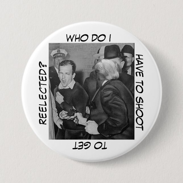 Trump's Big Question 3 Inch Round Button (Front)