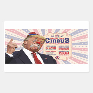 Trump's Clown Show Circus - Vintage Poster Design Sticker