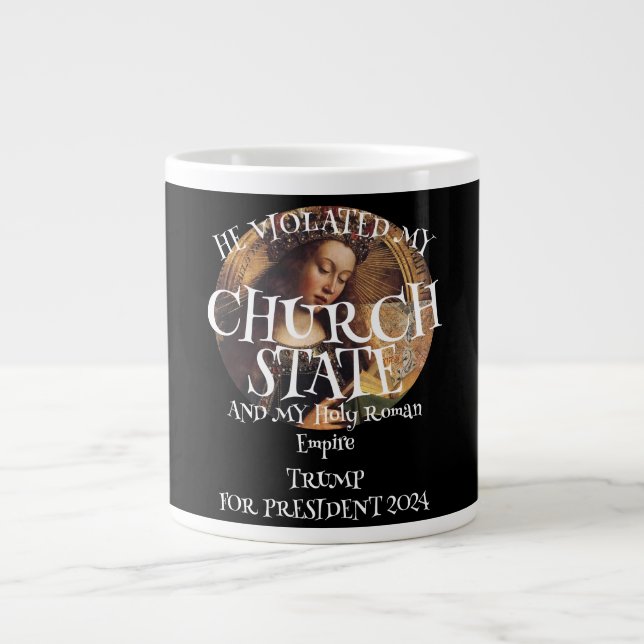 Trumps Dead Obituary Service After Party Hell 2046 Large Coffee Mug (Front)