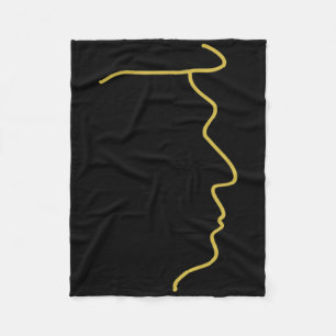 Trump's Golden Profile (large) Fleece Blanket