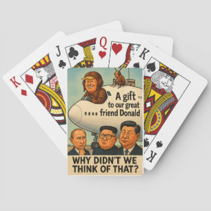 Trump's new plane from Qatar Playing Cards