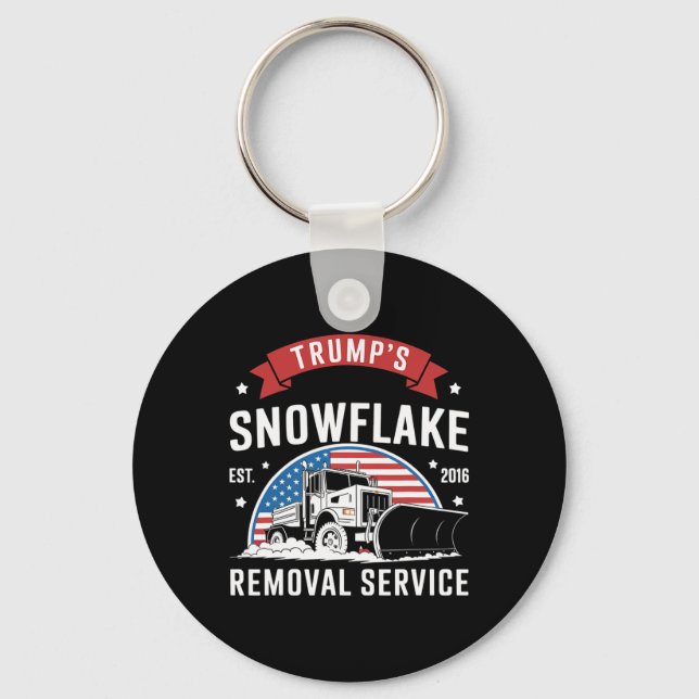 Trump's Snowflake Removal Service Christmas Versio Keychain (Front)