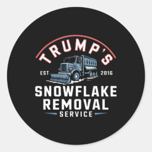 Trumps Snowflake Removal Service Funny Trump 2024 Classic Round Sticker