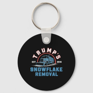 Trump's Snowflake Removal Service Funny Trump 2024 Keychain
