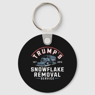 Trumps Snowflake Removal Service Funny Trump 2024  Keychain