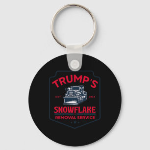 Trump's Snowflake Removal Service Funny Trump 2024 Keychain