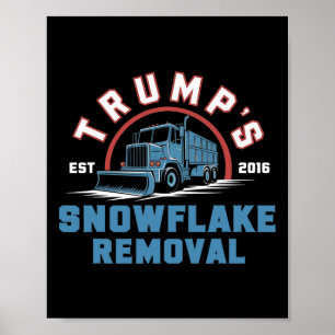 Trump's Snowflake Removal Service Funny Trump 2024 Poster