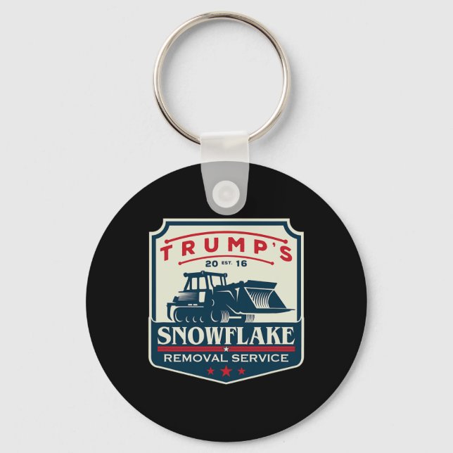 Trump's Snowflake Rmoval Service Funny Donald Trum Keychain (Front)