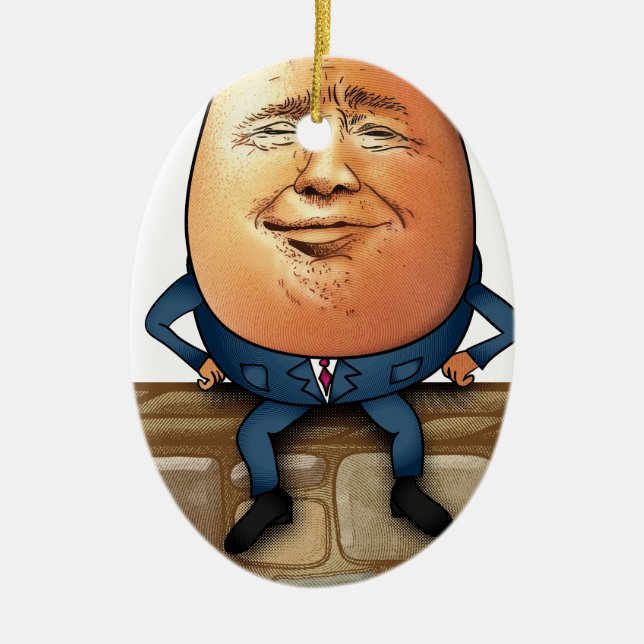 Trumpty Dumpty Ceramic Ornament (Front)