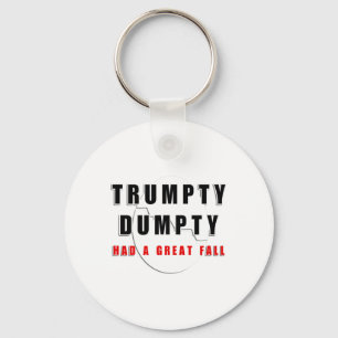 Trumpty Dumpty Had A Great Fall Cracked Egg Funny Keychain