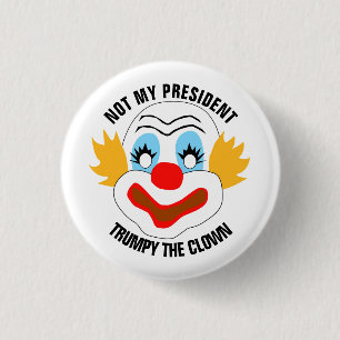 Trumpy The Clown 1 Inch Round Button