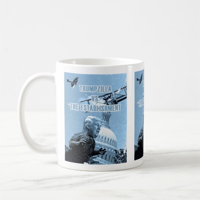 Trumpzilla Vs. The Establishment Mug (Left)