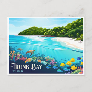 Trunk Bay Cruz Bay U.S. Virgin Islands Postcard
