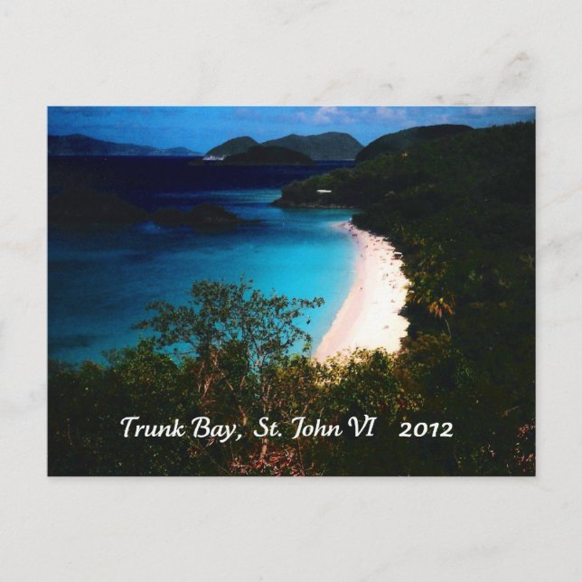 Trunk Bay, St. John 2012 Postcard (Front)