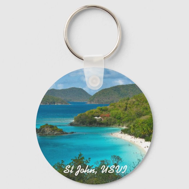 Trunk Bay, St John USVI Keychain (Front)