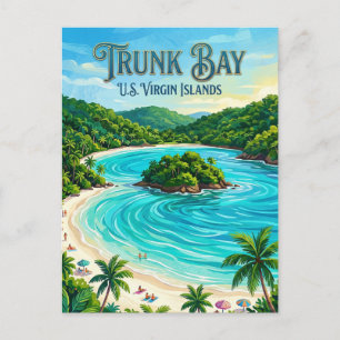 Trunk Bay U.S. Virgin Islands Postcard
