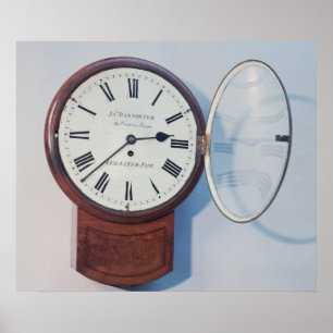 Trunk dial clock, London, 1850 Poster
