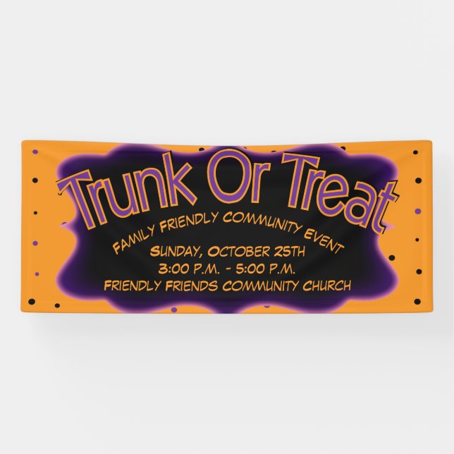 Trunk or Treat Community Church Modern Banner (Horizontal)