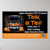 Trunk or treat Fundraiser PTO PTA Church Banner
