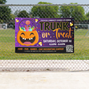 Trunk ou traiter la bannière d'Halloween