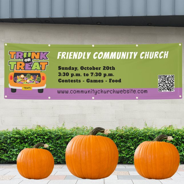 Trunk ou traiter la bannière d'Halloween (Trunk or Treat Banner)
