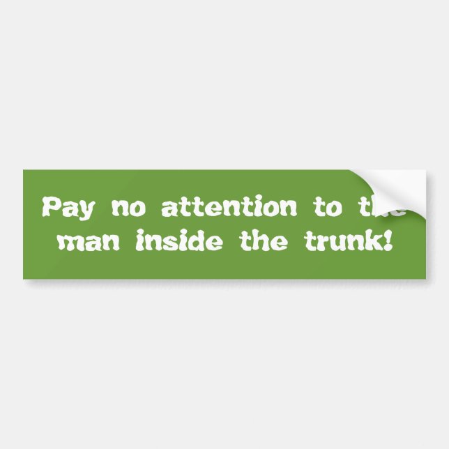 trunk racket bumper sticker (Front)