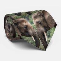 "Trunk to Trunk: A Gentle Elephant Embrace" 
