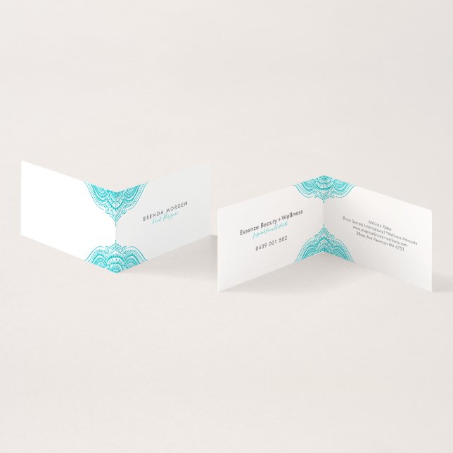 Truquoise mandala business card (Inside and Outside)