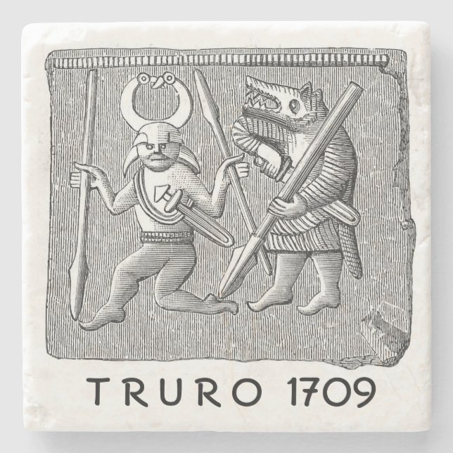 Truro 1709 Stone Coaster (Front)