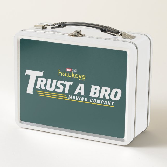 Trust A Bro Moving Company Metal Lunch Box (Front)
