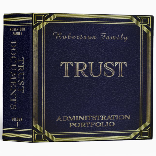 Trust Administration Portfolio 3 Ring Binder (Front/Spine)