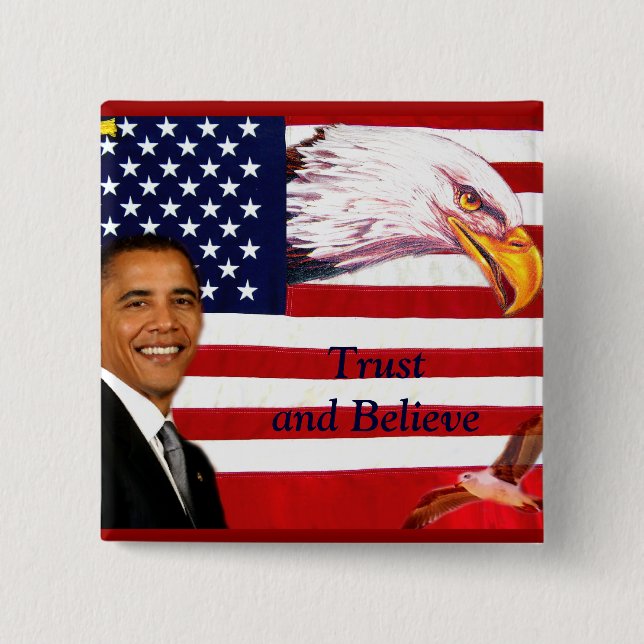 Trust and Believe_Button 2 Inch Square Button (Front)