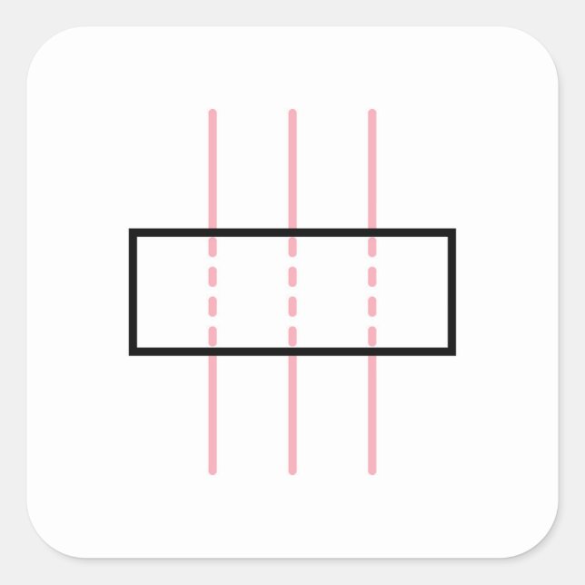 trust and honesty in pink square sticker (Front)