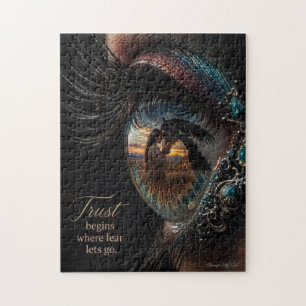 Trust Begins Where Fear Lets Go Gothic Eye Puzzle