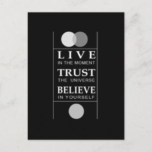 Trust Believe Inspirational Quote Postcard