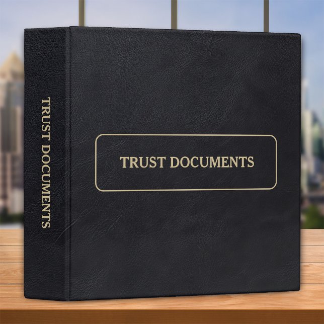 Trust Documents - Black Faux Leather  Binder (Creator Uploaded)