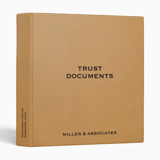 Trust Documents Estate Planning Binder (Front/Spine)
