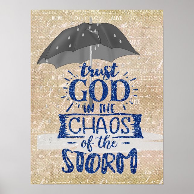 Trust God Affirmation Poster (Front)