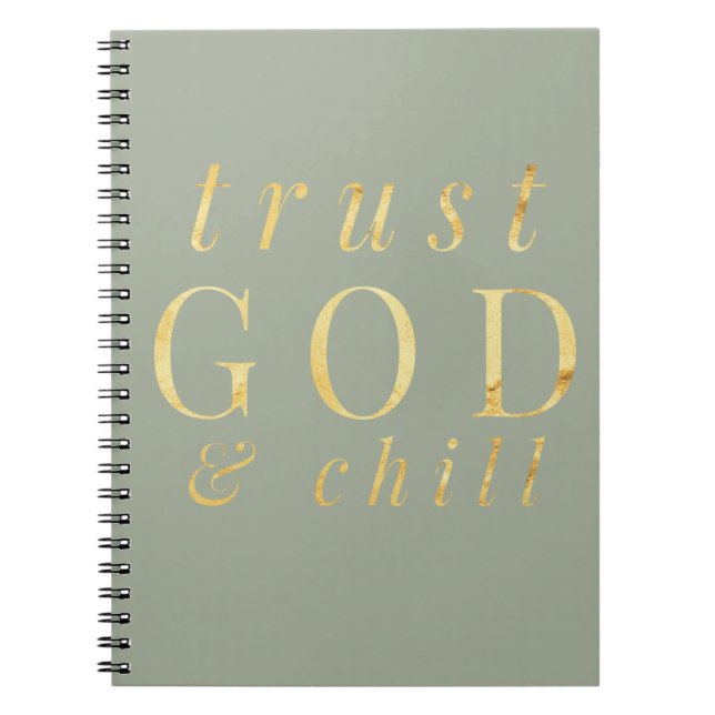 Trust God and Chill Religion Notebook (Front)