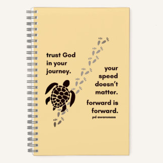 Trust God In the Journey - Turtle Spiral Notebook