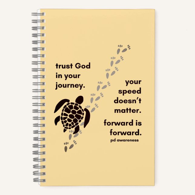 Trust God In the Journey - Turtle Spiral Notebook (Front)